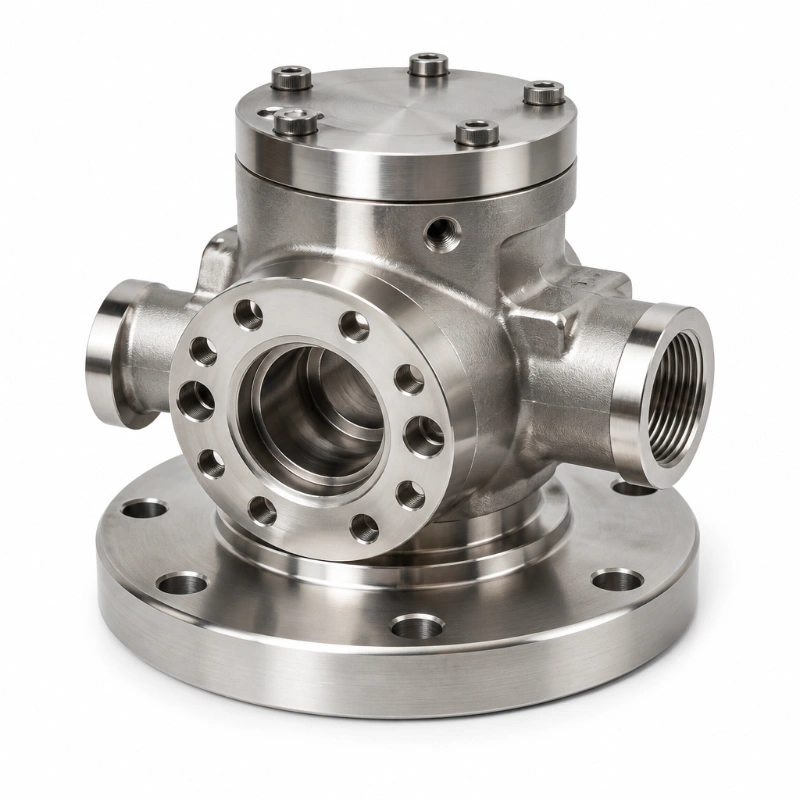 Stainless Steel 17-4PH SS316 Cast နှင့် CNC Machined High Pressure Flange Housing